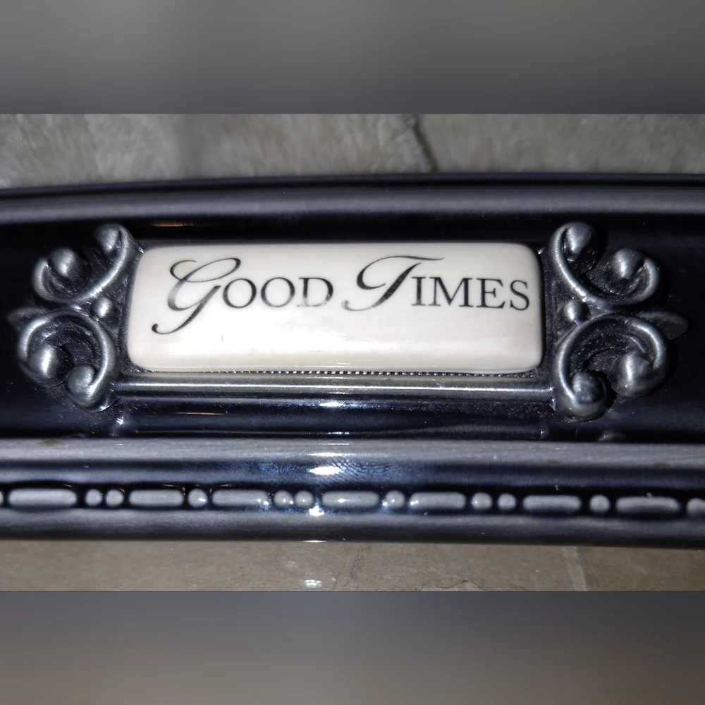 Black Ceramic Good Friends Picture Frame